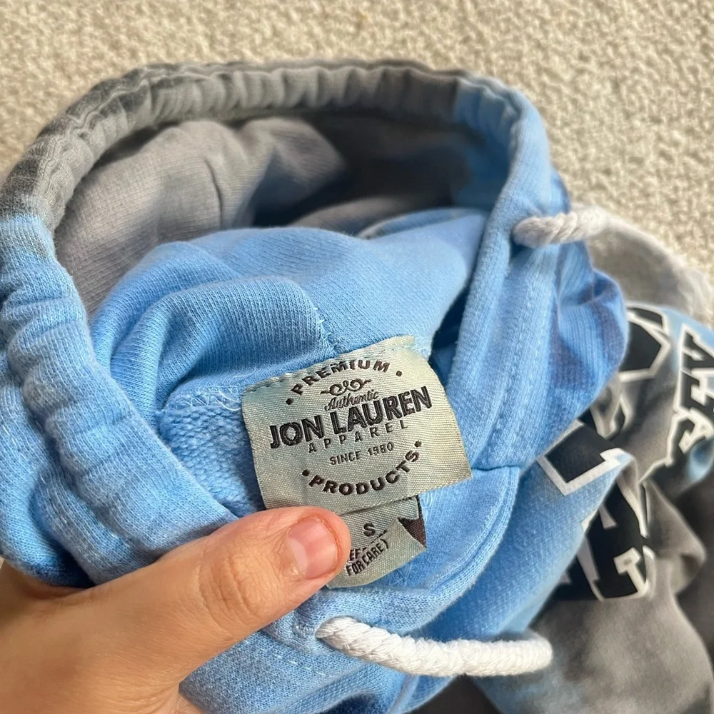 Atlantic City New Jersey Blue and Gray Tie-Dye Hoodie